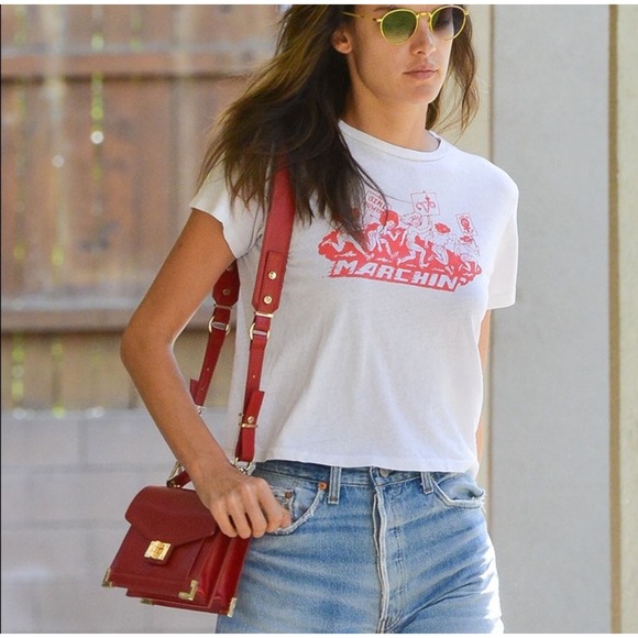 NWT The Kooples Emily Nano Mini Red Leather Top Handle Crossbody Bag - Picture 2 of 16